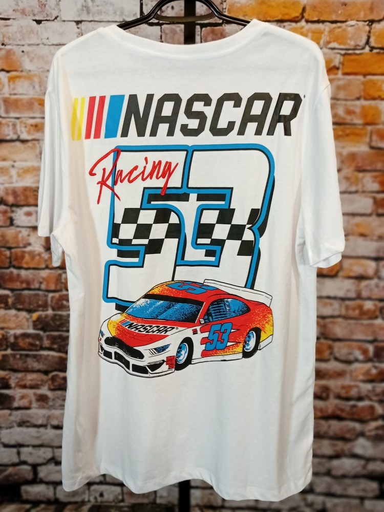 NASCAR Cup Series Racing Graphic Tee White Men’s XL –  Licensed Shirt NWOT