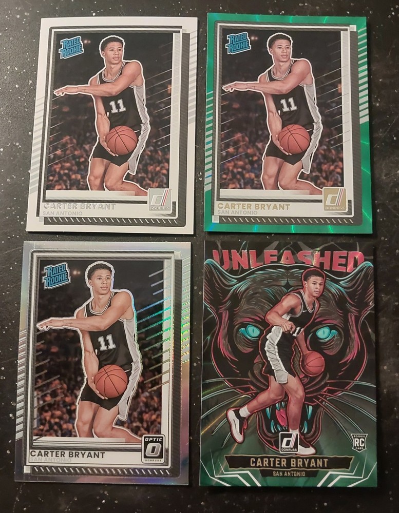 2025-26 Donruss Optic #8 Carter Bryant Holo Prizm Green Unleashed Rookie Lot