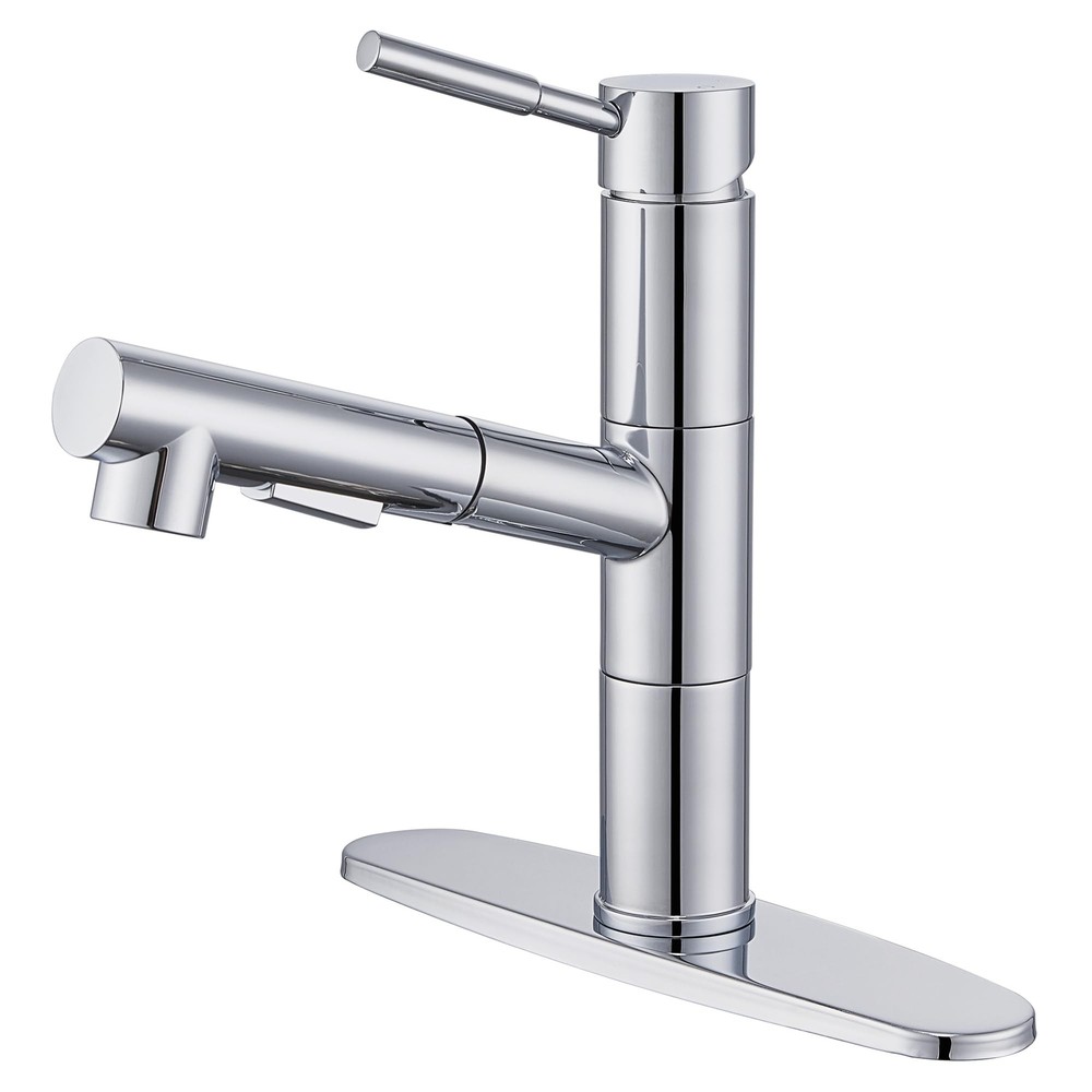 Kitchen Faucets, Chrome Kitchen Faucet with Pull Down Sprayer, Modern Stainle...