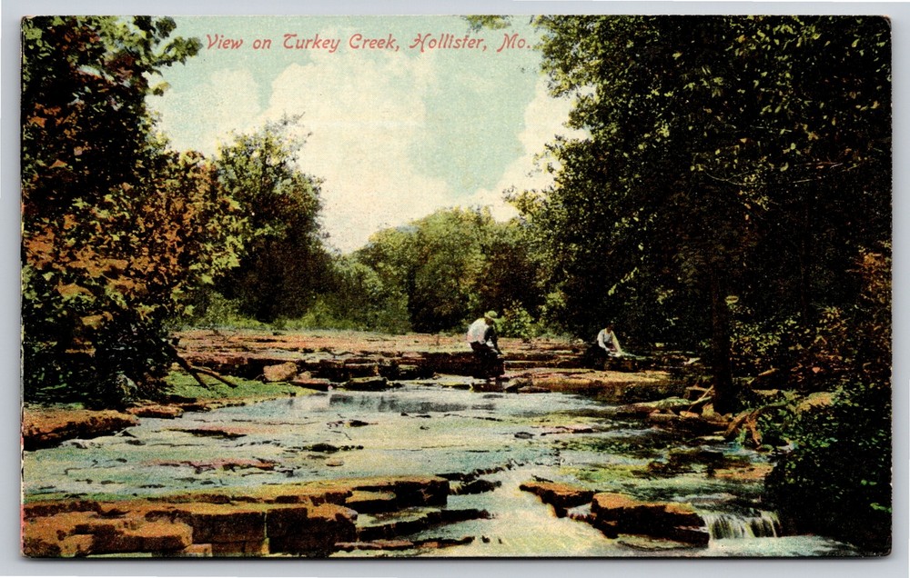 Hollister Missouri~Scenic View On Turkey Creek~Made In Germany~Vintage Postcard