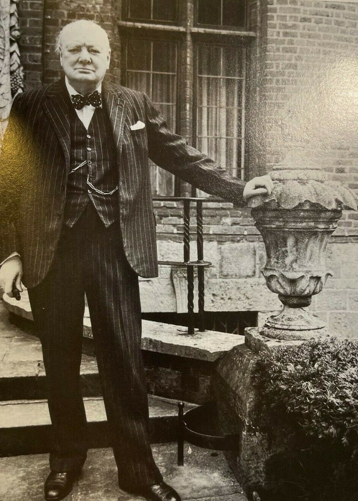 2005 Vintage Magazine Illustration Winston Churchill