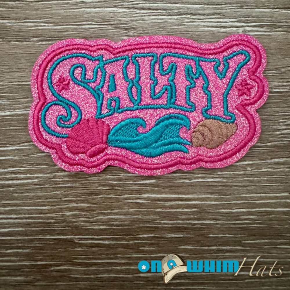 Pink Glitter Salty Iron-On Patch