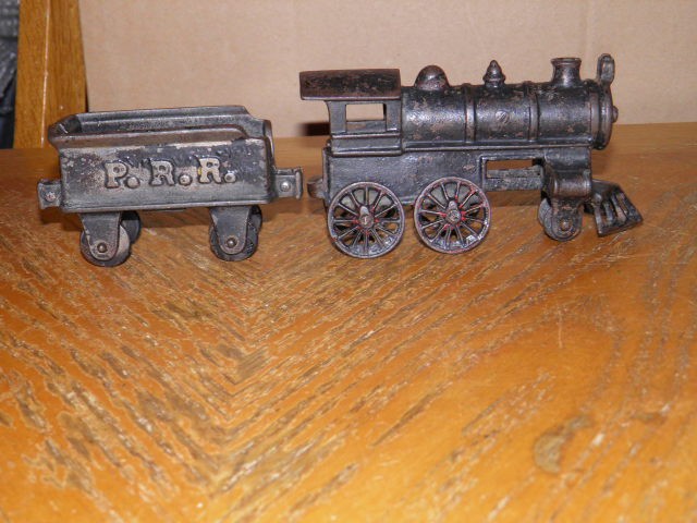 Kenotn Cast Iron Steam Engine & P.r.r. Tender Good Set Take A Look 860 1923