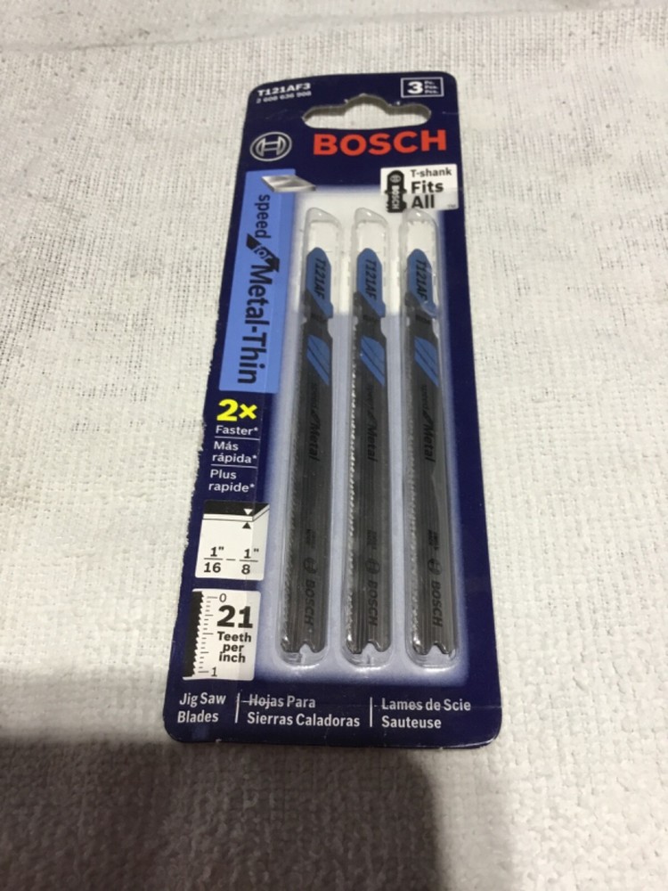 BOSCH T121AF3 T-SHANK JIG SAW BLADES PACK OF 3 BRAND NEW BLADES