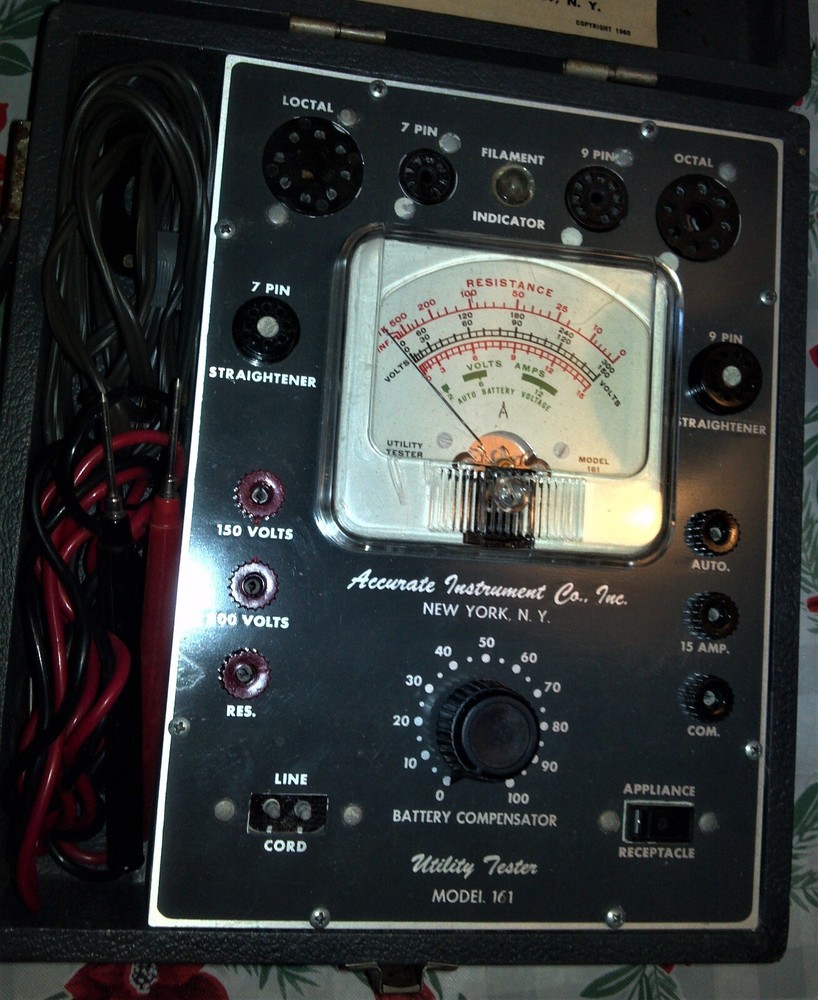 Precision Tube Filament Tester with Battery Compensator AS IS-image