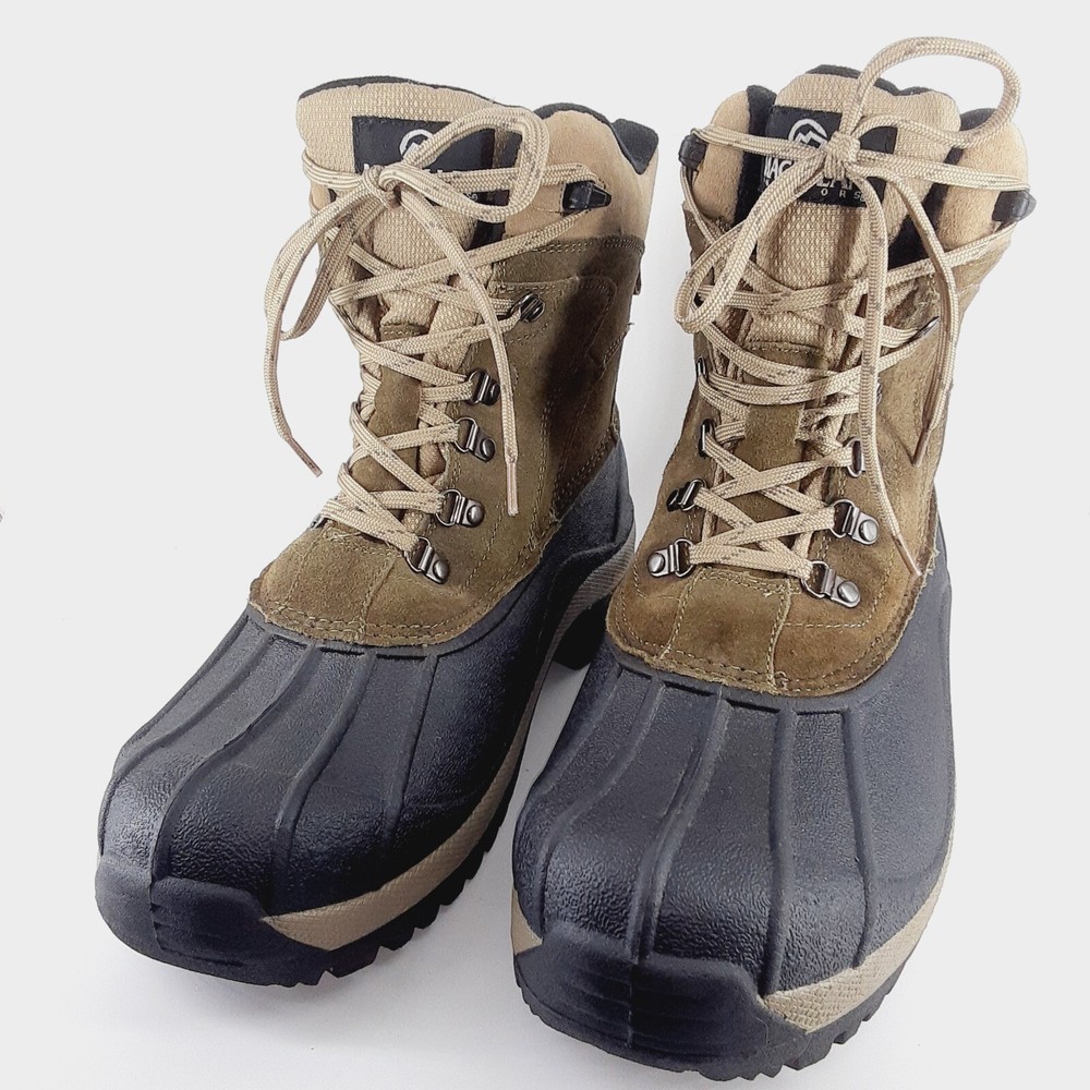 Magellan Outdoors Mens Thinsulate Insulated Winter Boots Black Green Size 10D