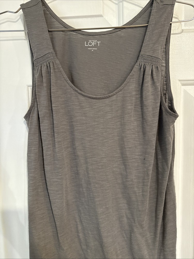 Gray Ann Taylor Loft Tank To Size Medium
