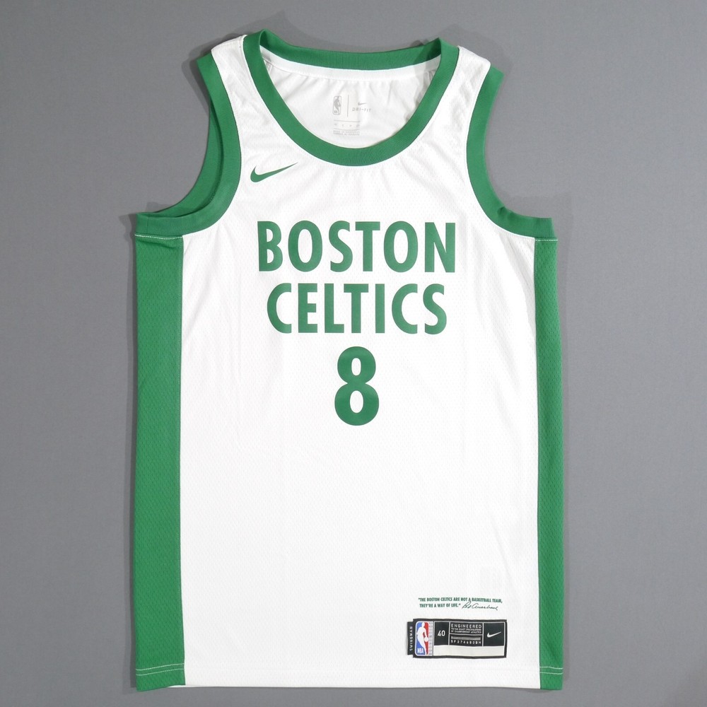 Nike Dri fit Boston Celtics Jersey Sz 40 Sm #8 Kemba Antoine Walker White Green