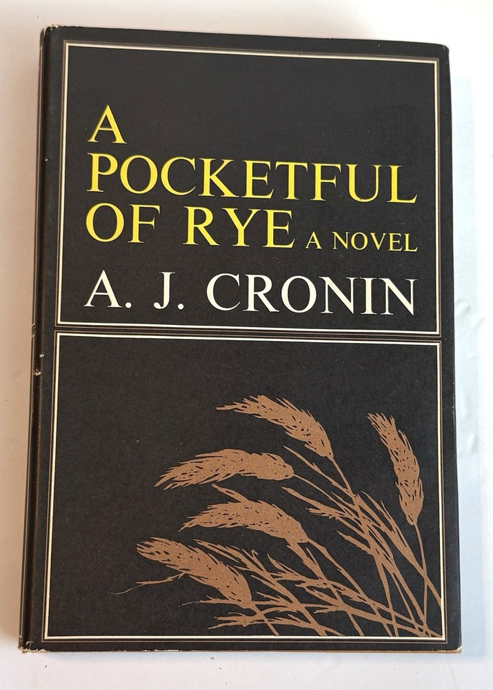 A Pocketful of Rye Hardcover 1969 by A.J. Cronin, Vintage