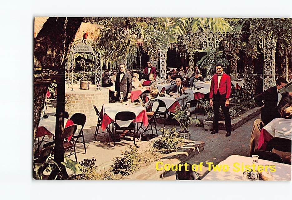Postcard Dining Court of Two Sisters New Orleans Louisiana French Quarter USA