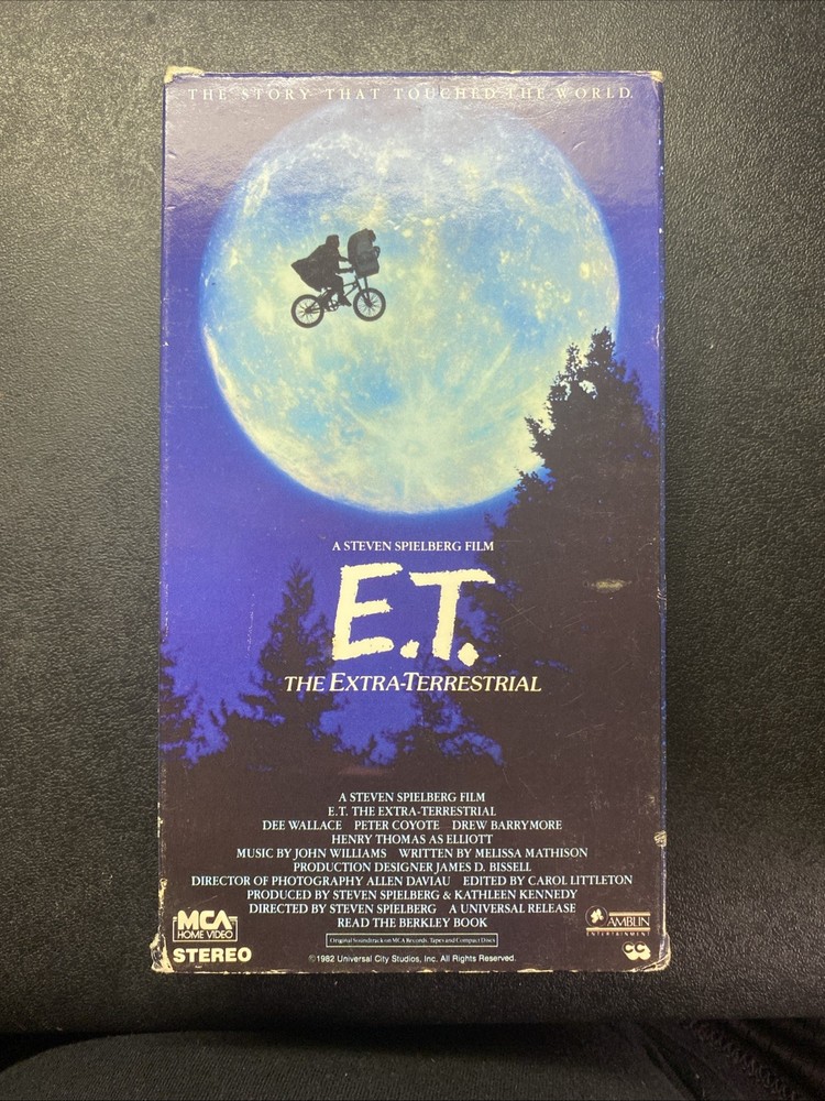 E.T. ET The Extra Terrestrial VHS 1982 Rare Green and Black Tape Spielberg