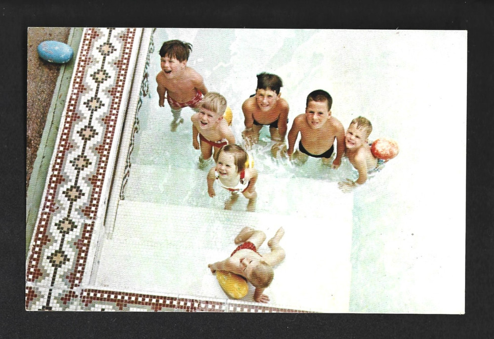 Postcard:  Kids In The Pool At The Belleview Biltmore, Belleair, Clearwater, Fl