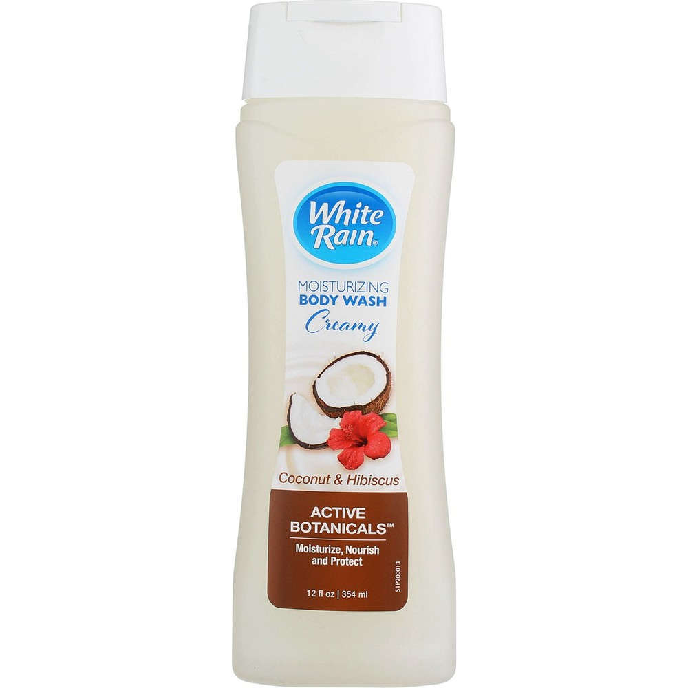 5 Pack White Rain Creamy Coconut Hibiscus Moisturizing Body Wash 12 fl oz