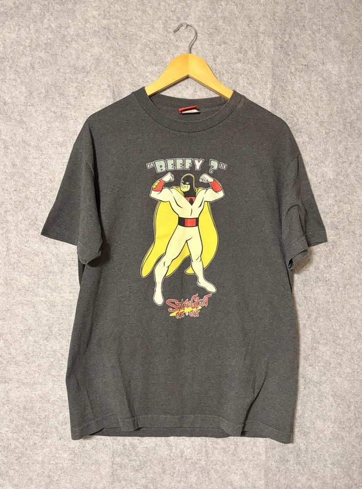 Beefy ? Space Ghost Coast To Coast T-Shirt Mens L Boxy Vintage Cartoon Network