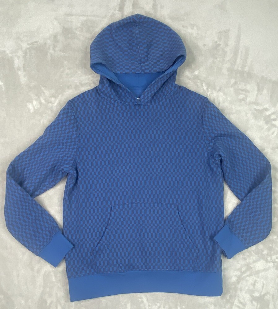 Goodfellow & Co Mens Medium Blue Fleece Pullover Hoodie Long Sleeve Soft Comfort