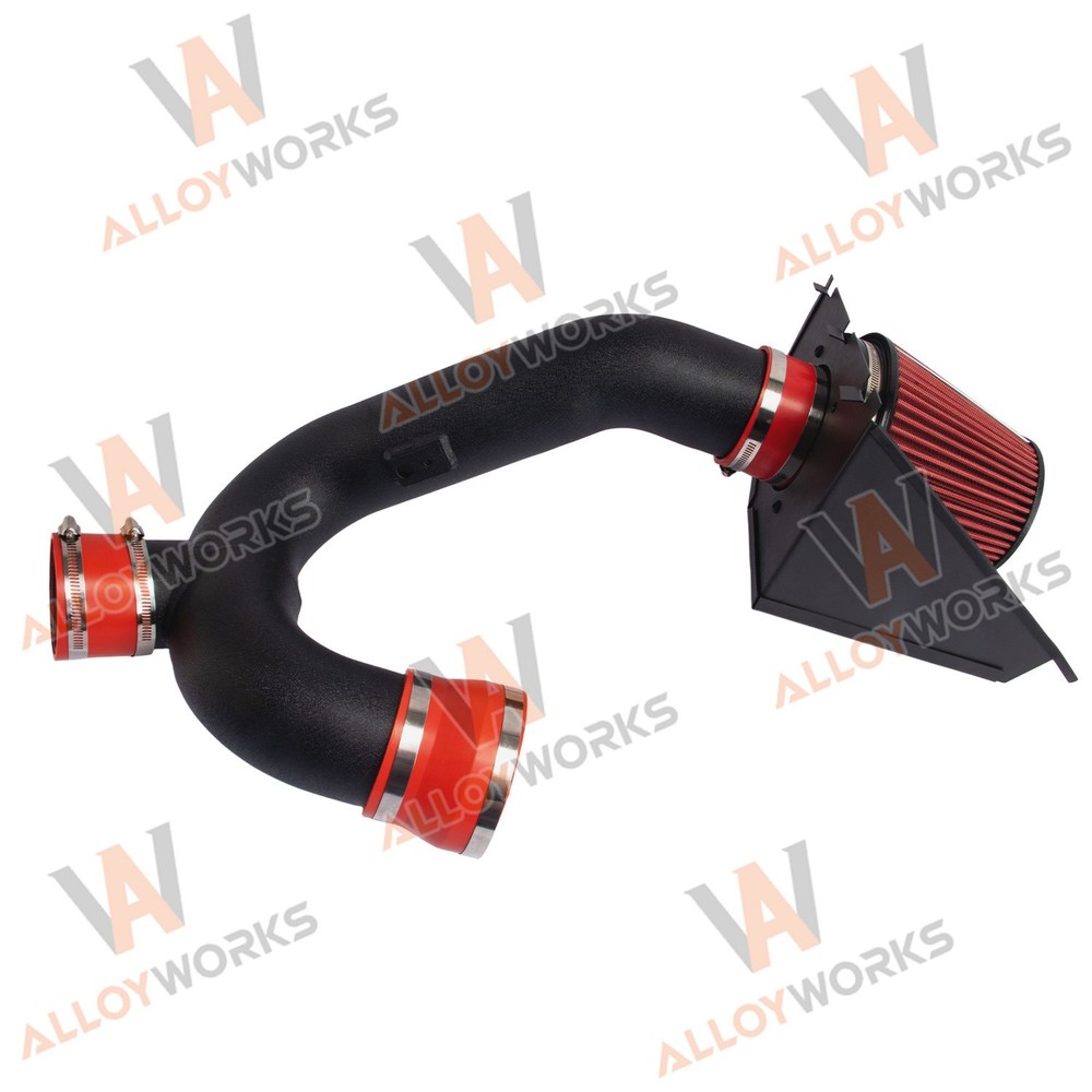 RED Heat Shield Cold Air Intake + Filter For 2012-2014 13 F150 3.5L V6 Ecoboost
