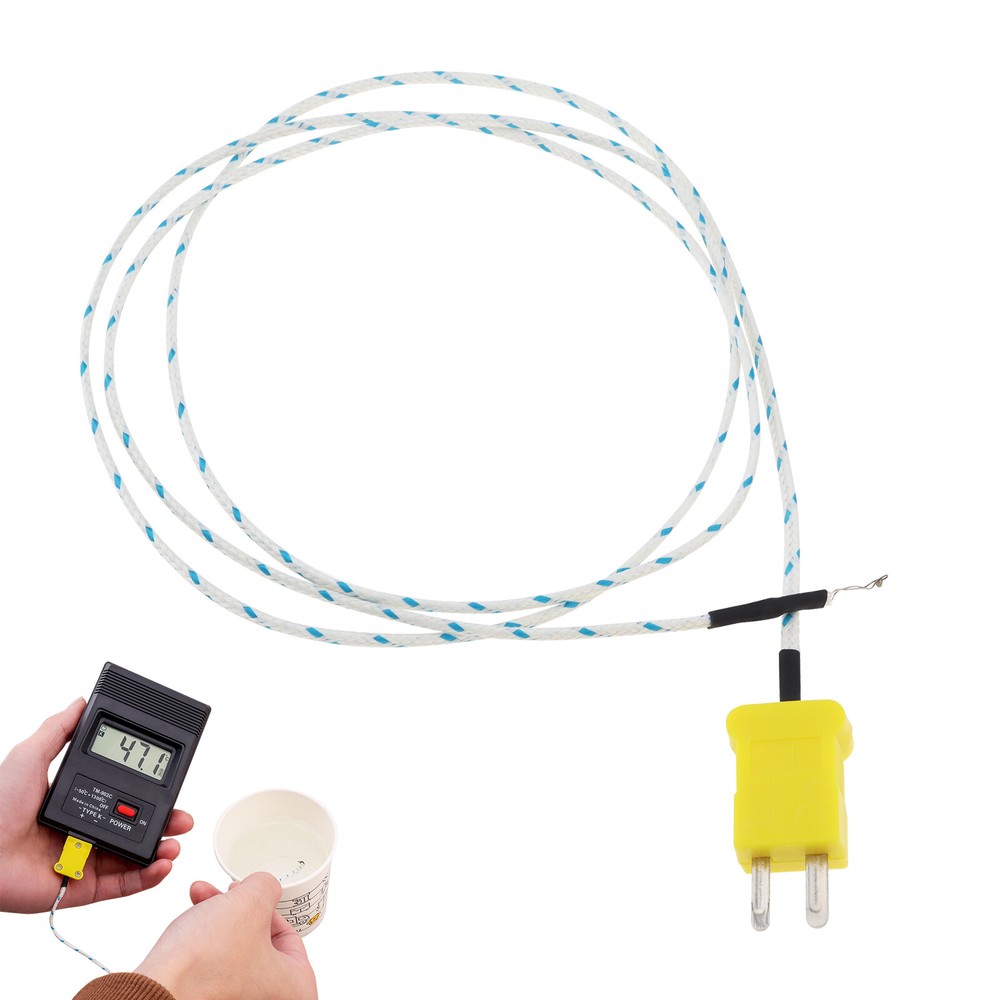 K Type Metal Head Temperature Sensor Thermocouple Probe Copper Wire Mini