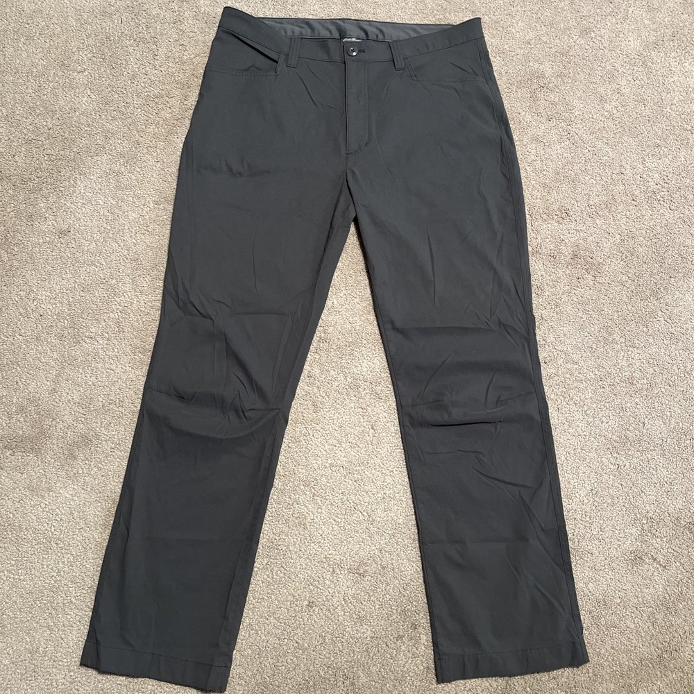 Eddie Bauer Men’s Tech Pant 34x30 Grey Hiking Lightweight Breathable Outdoors