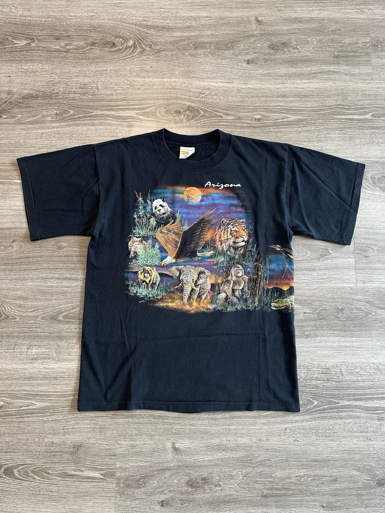 Vintage Hazelwoods Premo Nature T-shirt Arizona Double Sided Made In USA