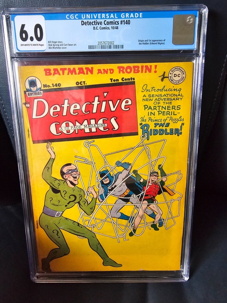 Detective Comics #140 CGC 6.0 Comic Book 1948 KEY GRAIL  1st App. Riddler