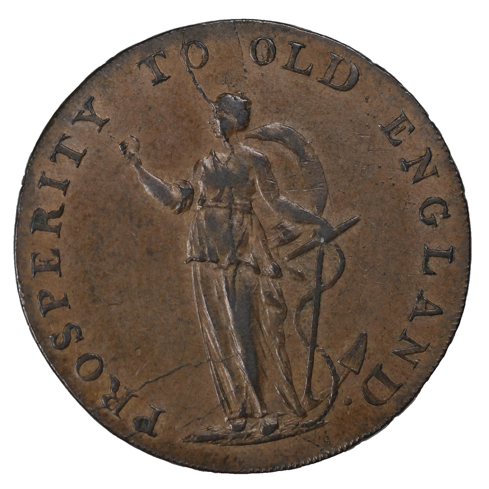 England Norfolk Norwich Peace & Plenty Halfpenny Conder Token 1/2p D&H-26