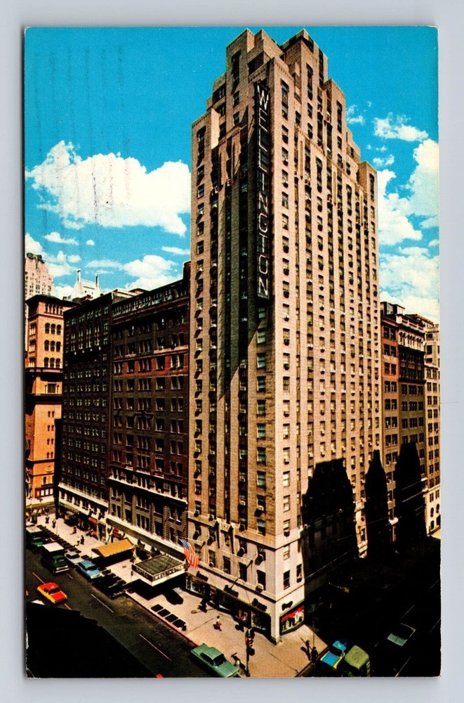 New York City NY, Hotel Wellington, Advertising, Antique Vintage Postcard