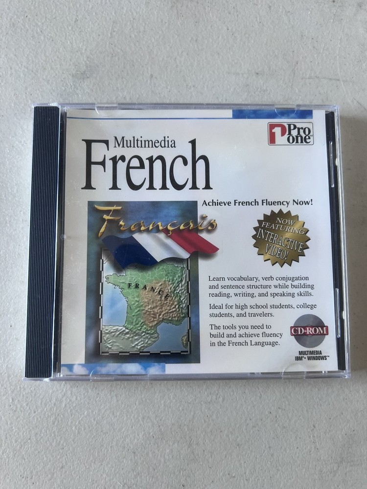 Pro One Multimedia French CD-ROM Software Windows Language Learning