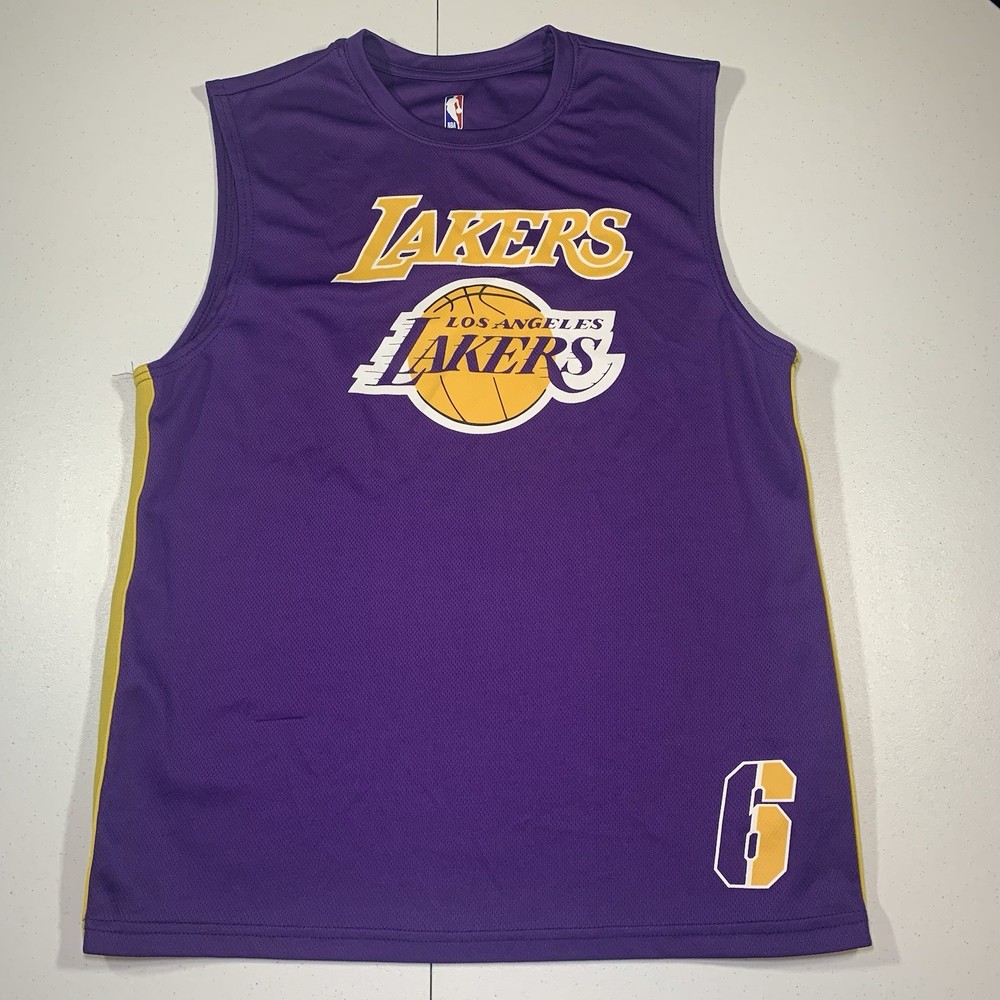 NBA Lebron James #6 Los Angeles Lakers Jersey Tank Top Mens Size Large