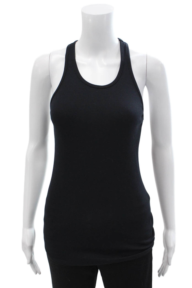 Stateside Women Basic Sleeveless Tank Black Pima Cotton Size MFree Shipping in US $100+ Orders | $6.95 Orders Below