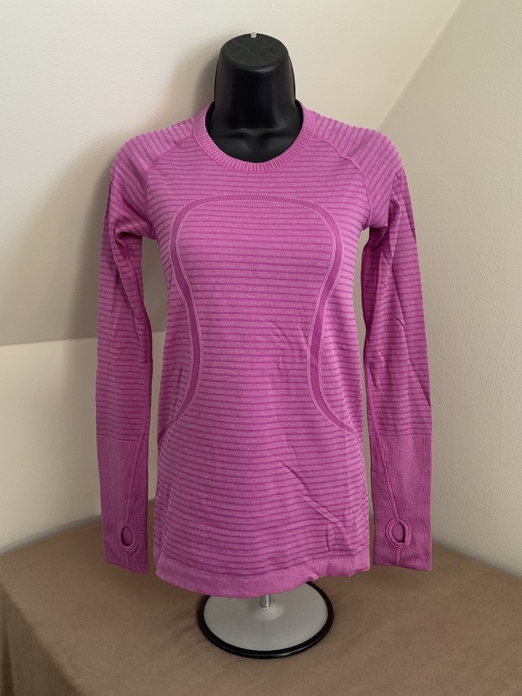 Lululemon Run Swiftly Tech Long Sleeve Crew Shirt Womens Pink/Purple