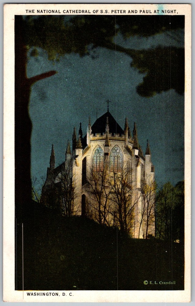 Antique Postcard National Cathedral Sts Peter Washington, D.C 1920s