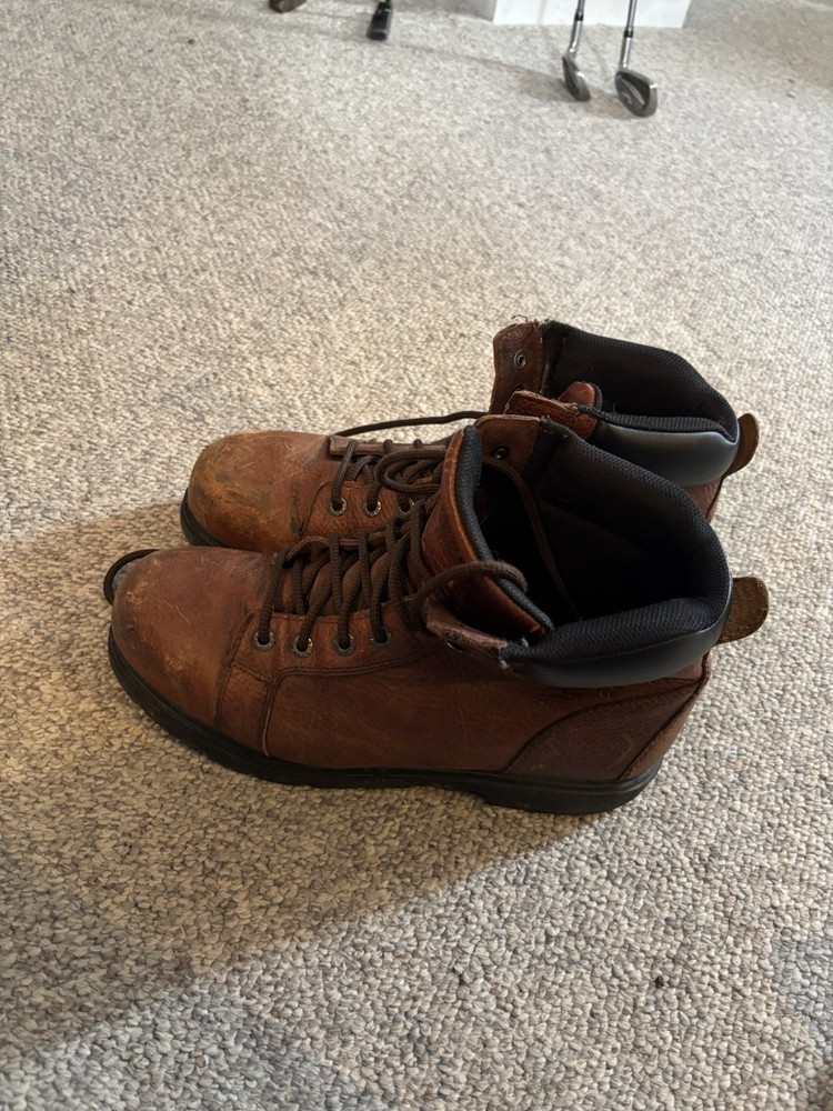 Wolverine steel toe work boots for men size 12 durable safety footwear