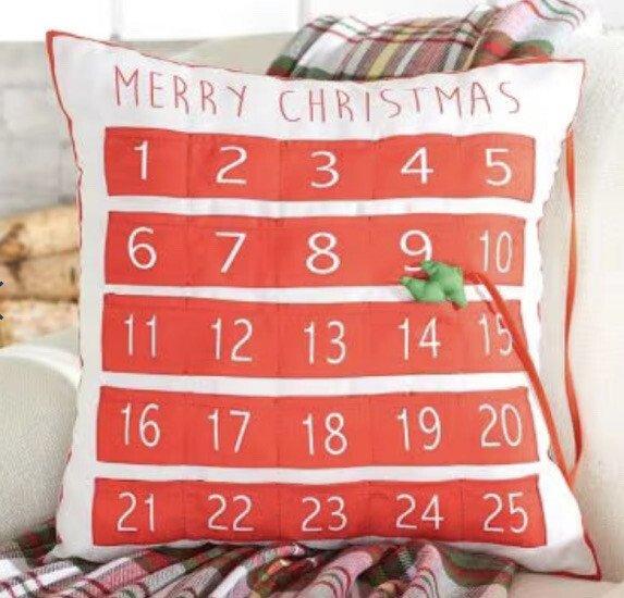Advent Countdown to Christmas Accent Pillow, New-image