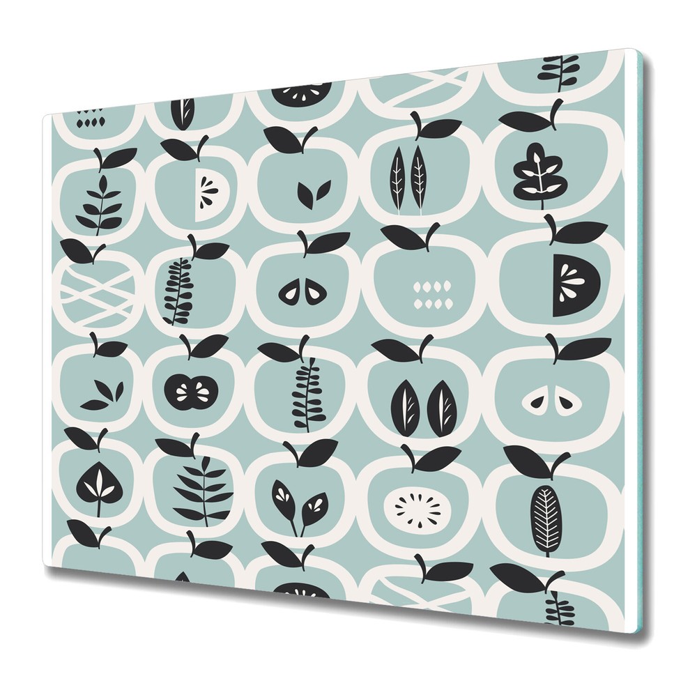 Glass Kitchen Chopping Cutting Board boy Apple blue Children 60x52