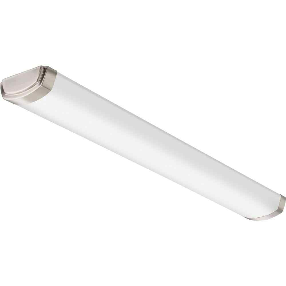 48 Inch Brushed Nickel Selectable LED Flush Mount Ceiling Light Made in USA