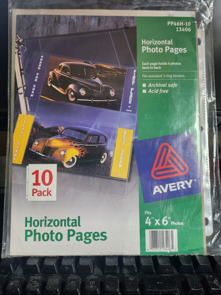 Avery Acid Free Horizontal Archival Photo Pages-4 x 6 Inches-Pack of 10 (13406)-image