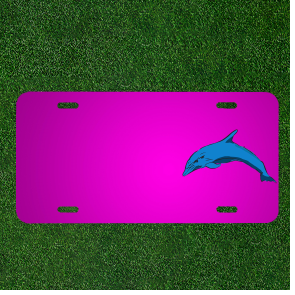 Personalized Dolphin Blue Ocean Car License Plate with Custom Names