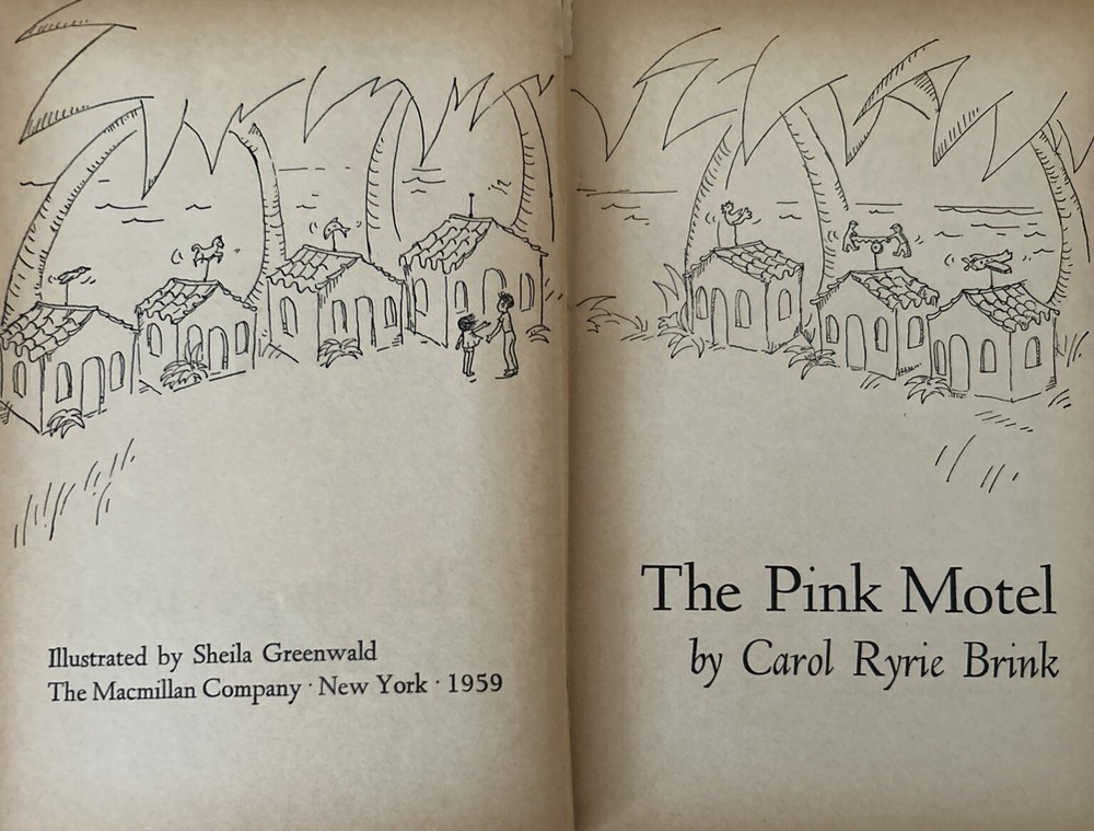 Vintage 1959 The Pink Motel Weekly Reader Book Club Carol Ryrie Brink HC