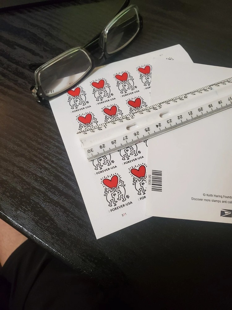 USPS Postage Stamps Sheet OF 100 First Class Letter Love Keith Haring