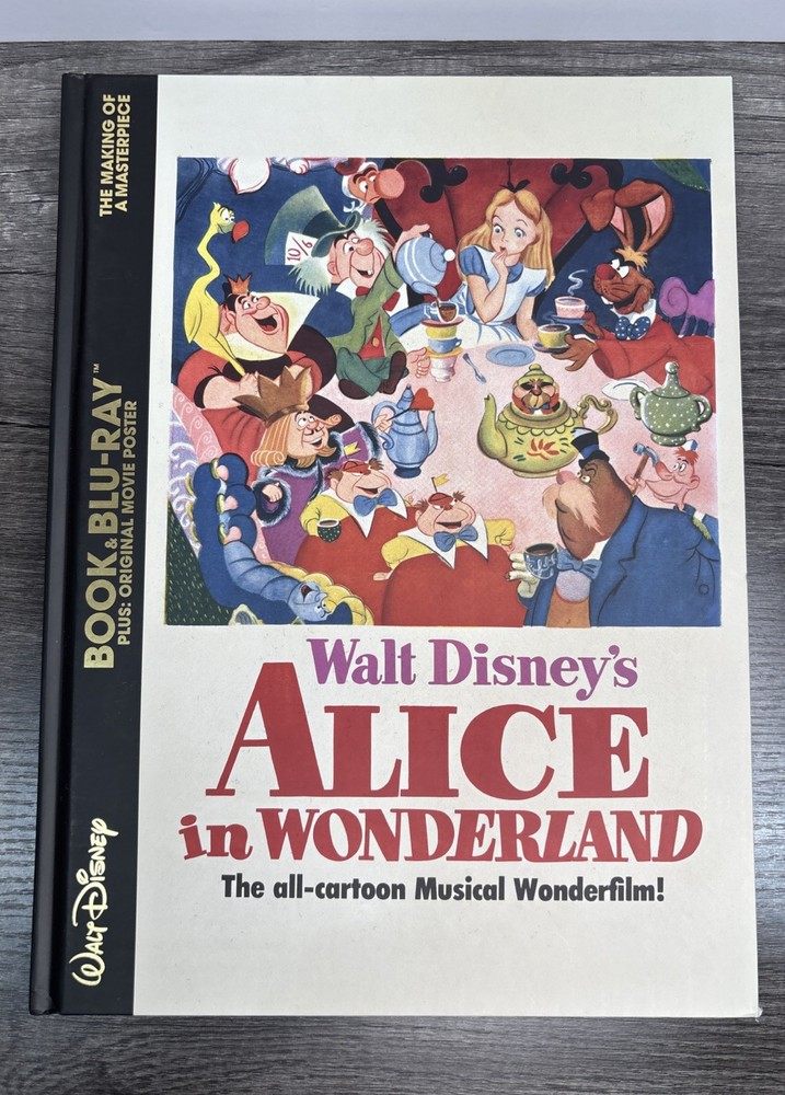 Walt Disney’s Alice In Wonderland Book, Blu-Ray, Plus Original Movie Poster