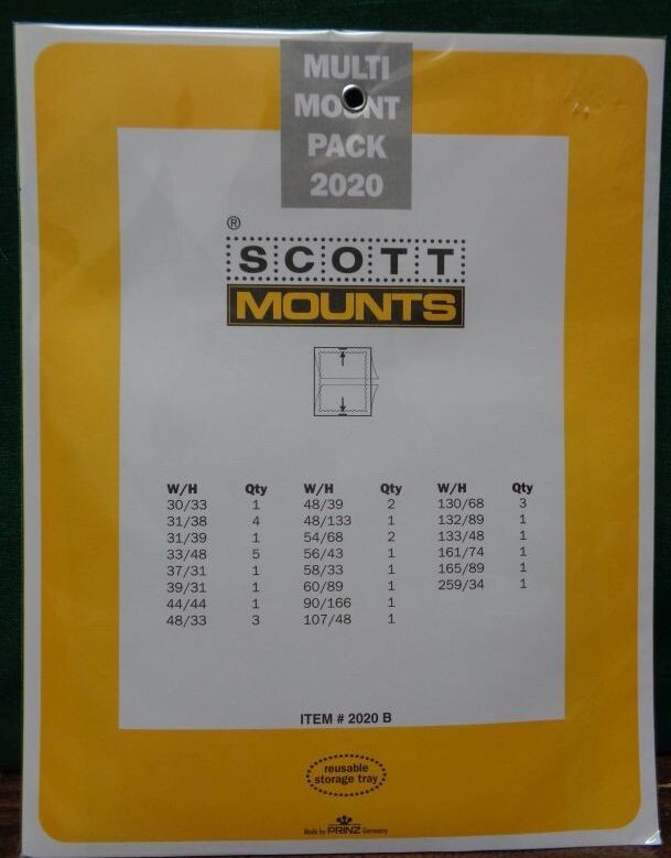 SCOTT Black Pre-cut Multi Mount Pack 2020 National Minuteman Stamp album pages