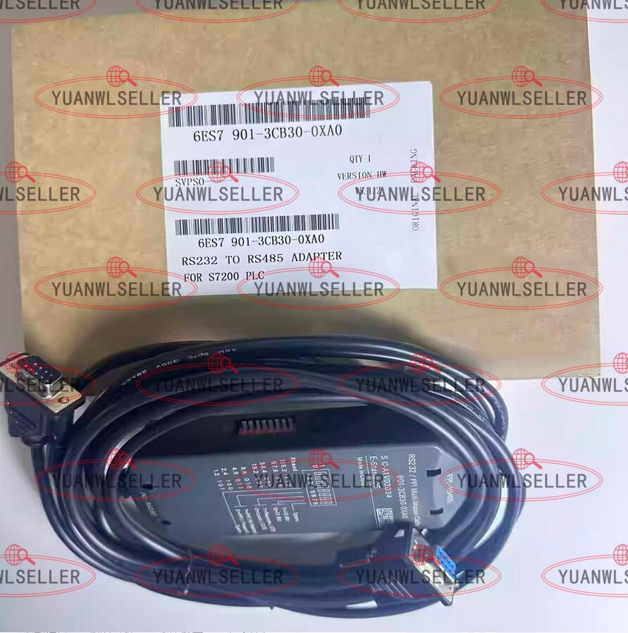 One New 6ES7901-3CB30-0XA0 Cable RS232 to RS485 PC/PPI for Siemens PLC S7-200