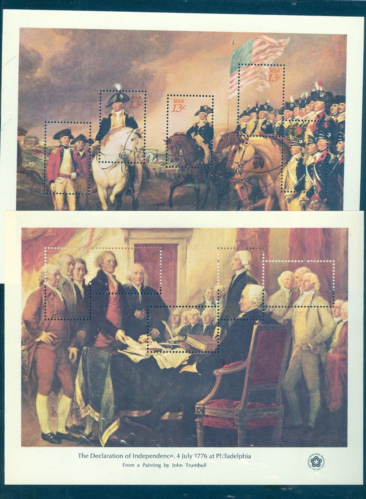 US 1686-1689 American Bicentennial, 4 Sheets, Mint OG NH, w/ Original envelope