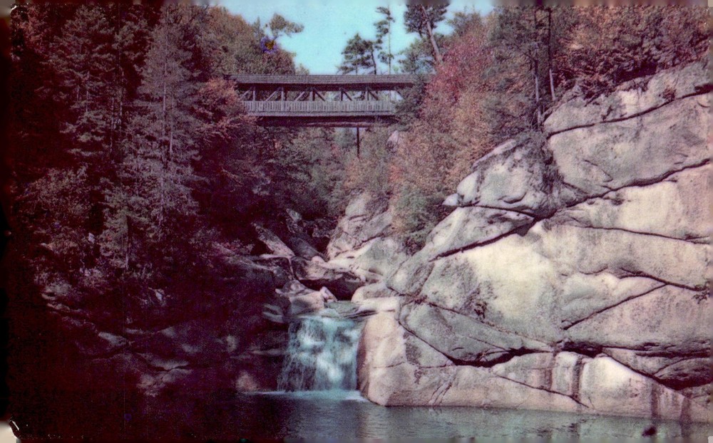 1950s The Pool Sentinel Pine Bridge Franconia Notch New Hampshire NH Postcard