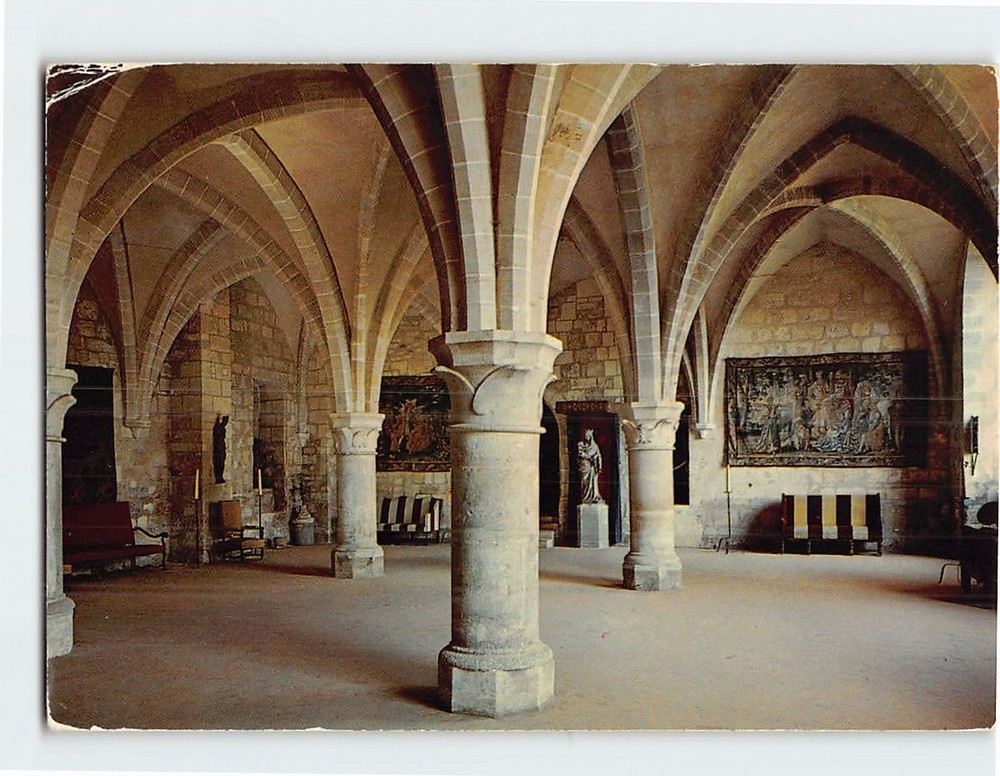 Postcard Interior of Royaumont Abbey Asnières-sur-Oise France