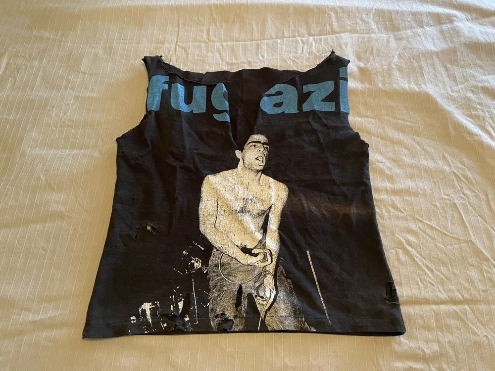 Vintage Fugazi T-shirt Tank 90s Women’s XXS-XS Boy Tee Crop Top Y2K Distressed