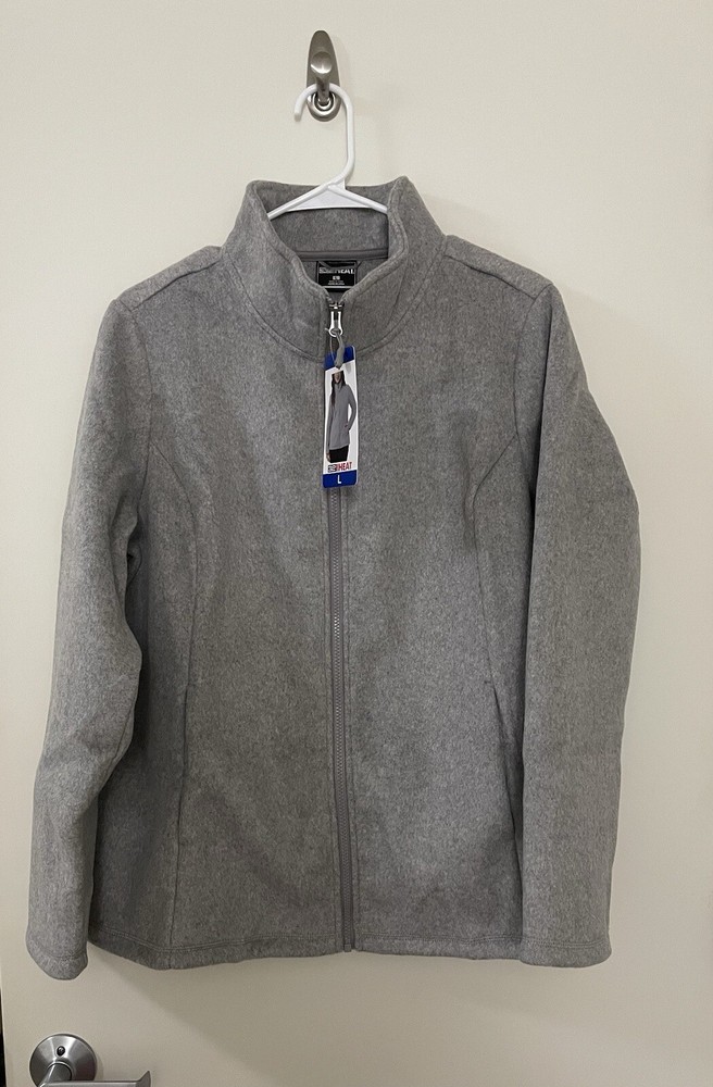 32 Degrees Heat Women's Size Large Gray Brushed FauxWool Jacket NWT