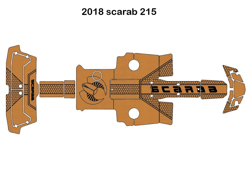 2018 scarab 215 Swim Platform Cockpit Boat EVA Pads Foam Teak Deck Flooring Mat