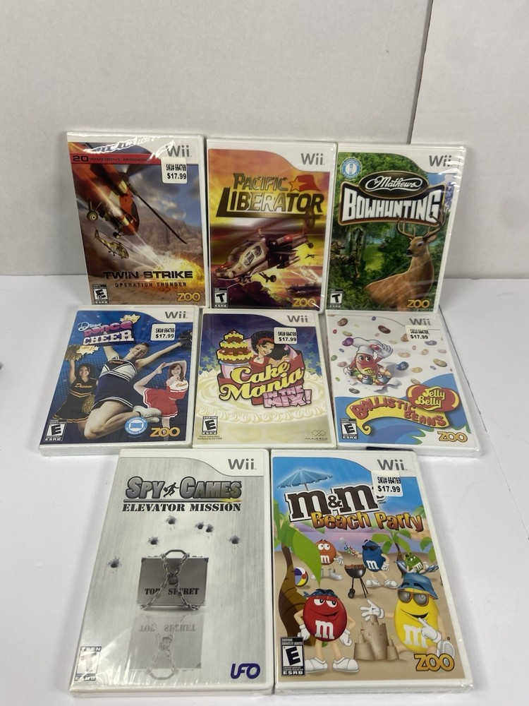 Nintendo Wii Games Lot Of 8 Family Game Night Bundle – Kid Friendly Resealed