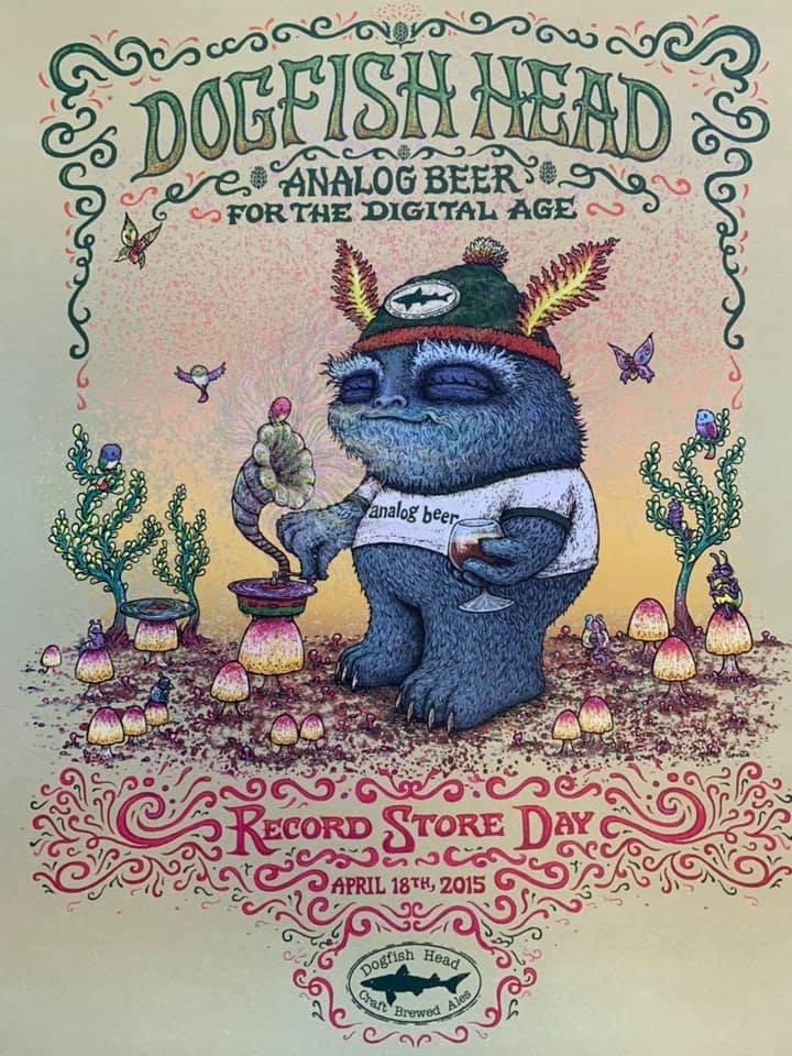 Record Store Day - Poster - Dogfish Head Beer - RSD - Marq Spusta - 2015, 1st ed